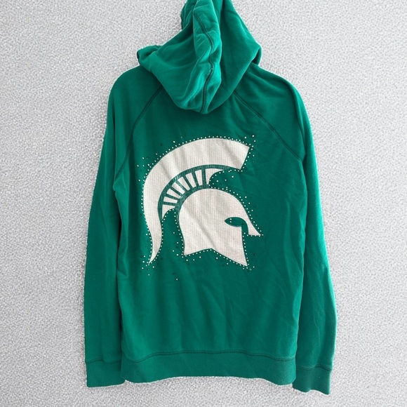 Victoria's Secret Pink Michigan State Spartans zip up jacket women’s size medium - Picture 1 of 3